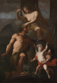 De apotheose van Hercules by Mattheus Terwesten