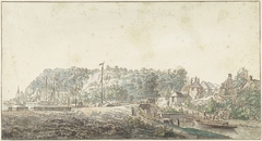 De sluis bij de Grebbe tussen Rhenen en Wageningen by Jacob van Liender