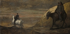 Don Quixote and the Windmills by Honoré Daumier