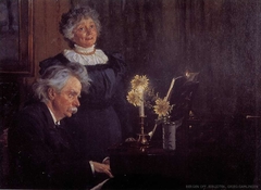 Edvard Grieg accompanying his Wife by Peder Severin Krøyer