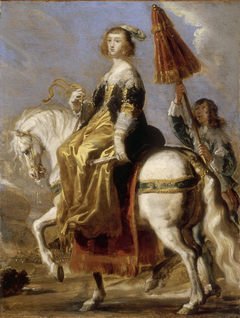 Equestrian portrait of Anna of Habsburg (1601-1666), Queen of France by Jean de Saint-Igny