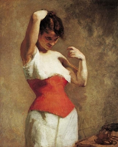 Femme au corset rouge