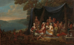 Fête champêtre with Turkish Courtiers under a Tent by Jean Baptiste Vanmour