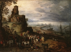 Fish Market (Calling the Apostoles Peter and Andrew) by Jan Brueghel the Elder