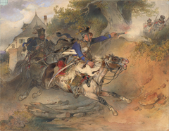 Foraging Hussars by Carl Schindler