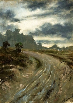 Forest road. by Franciszek Władysław Sandecki