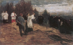 Funeral of László Paál by Lajos Deák Ébner