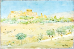 General View of the Acropolis at Sunset by Henry Bacon