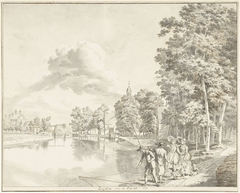 Gezicht op Zuilen, aan de Vecht by Hendrik Hoogers