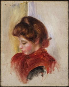 Girl in a Red Scarf by Auguste Renoir