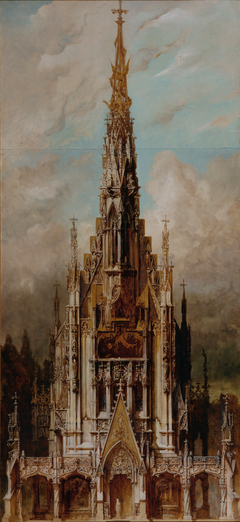 Gotische Grabkirche St. Michael, Turmfassade by Hans Makart