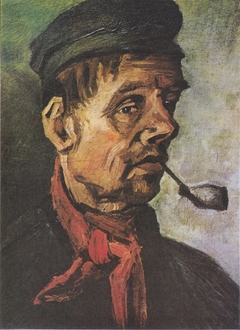 Head of a peasant with a clay-pipe by Vincent van Gogh