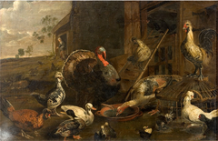 Hens, Ducks and a Turkey Cock by Adriaen van Utrecht