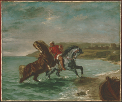 Horses Coming Out of the Sea by Eugène Delacroix