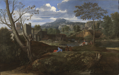 Ideal landscape by Nicolas Poussin