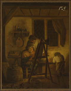 In the painter's studio by Isaac van Ostade