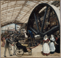 Intérieur de la galerie des machines à l'exposition universelle de 1889 by Louis Béroud