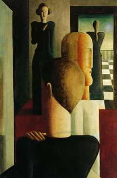 Interior with Four Figures, Roman by Oskar Schlemmer