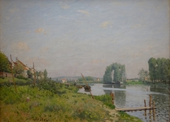 Island of  Saint-Denis by Alfred Sisley