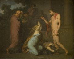 Ismene and Antogone Plead with Theseus by Nicolai Abildgaard