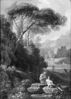 Italian Landscape with Figures by Jan Frans van Bloemen