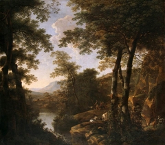 Italian Landscape with Roman Warriors by Jan Both