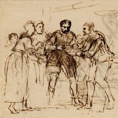 James V And The Miller Of Cramond Brig by Sir David Wilkie RA - Sir David Wilkie - ABDAG003527 by David Wilkie