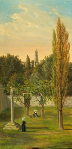 Jardín de un convento de monjas by Ceferino Araujo