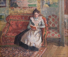 Jeanne Pissarro, Called Cocotte, Reading by Camille Pissarro