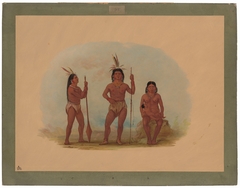 Klahoquaht Chief, His Wife, and Son by George Catlin