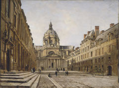 La Cour de l'ancienne Sorbonne by Emmanuel Alexandre Lansyer