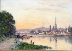 La Seine à Rouen by Eugène Louis Boudin