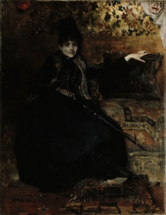 Lady in Black, Seated (Thérèse noire) by Albert Edelfelt