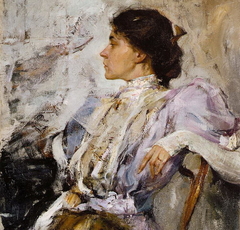 Lady in lilac by Nicolai Fechin