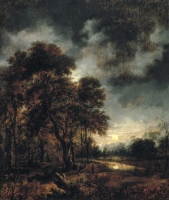 Landscape in Moonlight by Aert van der Neer