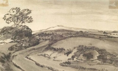 Landscape with Road and Hill - Dr Thomas Monro - ABDAG004419 by Thomas Monro