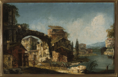 Landscape with ruins by Michele Marieschi