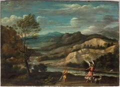 Landscape with Tobias and the Angel by Giovanni Battista Viola