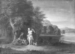 Landschaft mit Tobias und Engel (Umkreis) by Adam Elsheimer