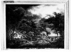 Landschap bij storm by Henri van Assche