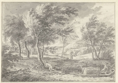 Landschap met naderend onweer by Dirck Dalens I