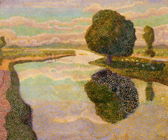 Landschap met vaart (de kastanje boom) by Jan Toorop