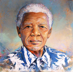 Madiba in blue by Clive Kirk