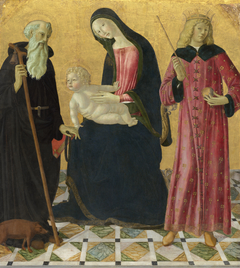 Madonna and Child with Saint Anthony Abbot and Saint Sigismund by Neroccio di Bartolomeo de' Landi