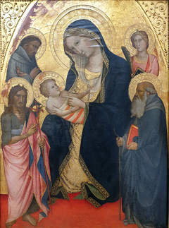 Madonna with the child, St. John the Baptist, St. Francis and St. Anthony and a martyr by Agnolo Gaddi