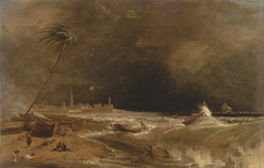 Madras, or Fort St. George, in the Bay of Bengal -- A Squall Passing Off by William Daniell