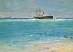 Manchuria Aground off Makapuu by D. Howard Hitchcock