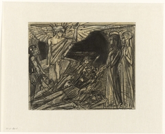 Maria bij het graf door een engel toegesproken by Jan Toorop