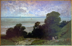 Marine ou Vue d'Honfleur by Gustave Courbet