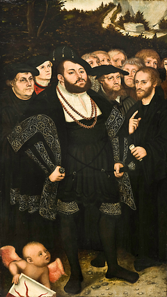 Martin Luther and the Wittenberg Reformers by Lucas Cranach the Younger